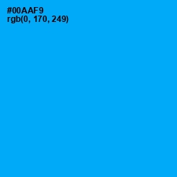 #00AAF9 - Cerulean Color Image