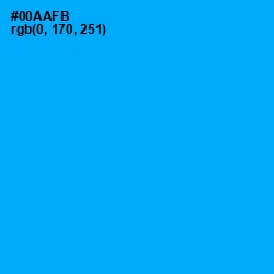 #00AAFB - Dodger Blue Color Image