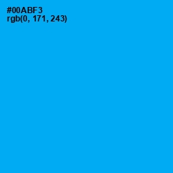 #00ABF3 - Cerulean Color Image