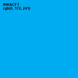 #00ACF1 - Cerulean Color Image