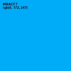 #00ACF7 - Cerulean Color Image