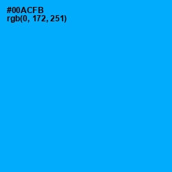 #00ACFB - Cerulean Color Image