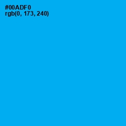 #00ADF0 - Cerulean Color Image