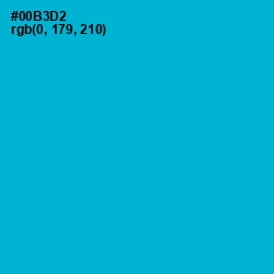 #00B3D2 - Cerulean Color Image