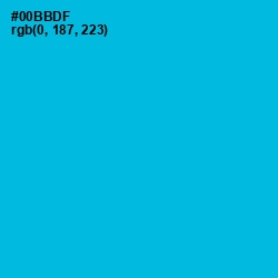 #00BBDF - Cerulean Color Image