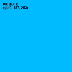 #00BBFD - Cerulean Color Image