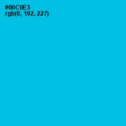 #00C0E3 - Robin's Egg Blue Color Image