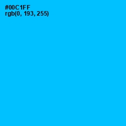 #00C1FF - Bright Turquoise Color Image
