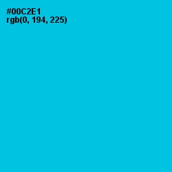 #00C2E1 - Robin's Egg Blue Color Image