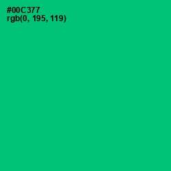 #00C377 - Malachite Color Image