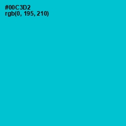 #00C3D2 - Robin's Egg Blue Color Image