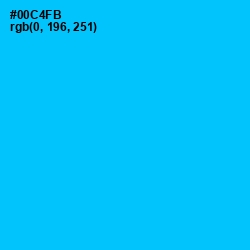 #00C4FB - Bright Turquoise Color Image