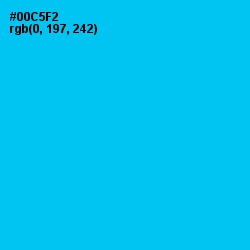 #00C5F2 - Robin's Egg Blue Color Image