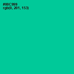 #00C999 - Caribbean Green Color Image