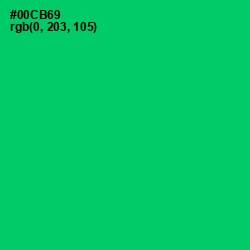 #00CB69 - Malachite Color Image