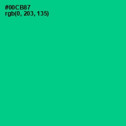 #00CB87 - Caribbean Green Color Image