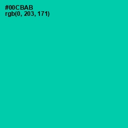 #00CBAB - Caribbean Green Color Image