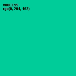 #00CC99 - Caribbean Green Color Image