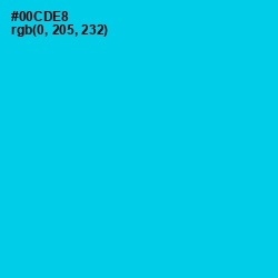 #00CDE8 - Robin's Egg Blue Color Image
