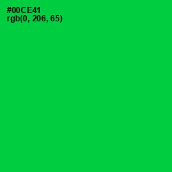 #00CE41 - Malachite Color Image