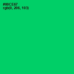 #00CE67 - Malachite Color Image