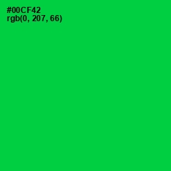 #00CF42 - Malachite Color Image