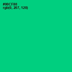 #00CF80 - Caribbean Green Color Image