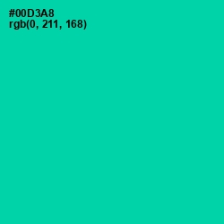 #00D3A8 - Caribbean Green Color Image