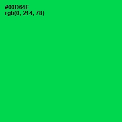 #00D64E - Malachite Color Image