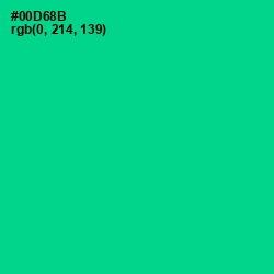 #00D68B - Caribbean Green Color Image