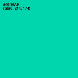 #00D6AE - Caribbean Green Color Image