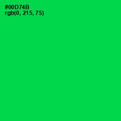 #00D74B - Malachite Color Image