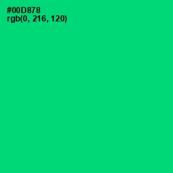 #00D878 - Spring Green Color Image