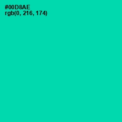 #00D8AE - Caribbean Green Color Image