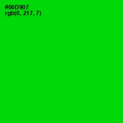 #00D907 - Green Color Image