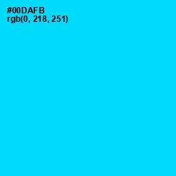 #00DAFB - Bright Turquoise Color Image