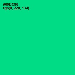 #00DC86 - Caribbean Green Color Image