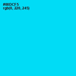 #00DCF5 - Bright Turquoise Color Image