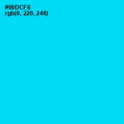 #00DCF6 - Bright Turquoise Color Image