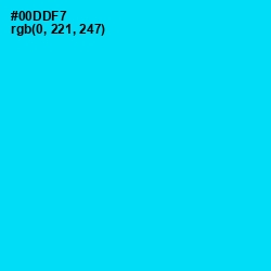 #00DDF7 - Bright Turquoise Color Image