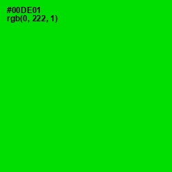 #00DE01 - Green Color Image