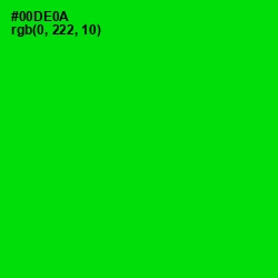 #00DE0A - Green Color Image
