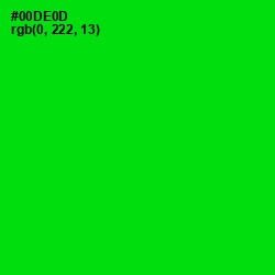 #00DE0D - Green Color Image