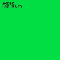 #00DE43 - Malachite Color Image