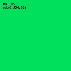 #00E05C - Malachite Color Image