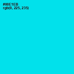 #00E1EB - Cyan / Aqua Color Image