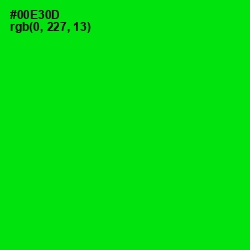 #00E30D - Green Color Image