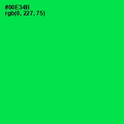 #00E34B - Malachite Color Image