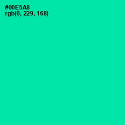 #00E5A8 - Caribbean Green Color Image