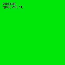 #00E60B - Green Color Image